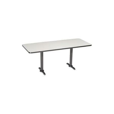 National Public Seating Interion Breakroom Table, 72Lx30W, Gray 695671GY